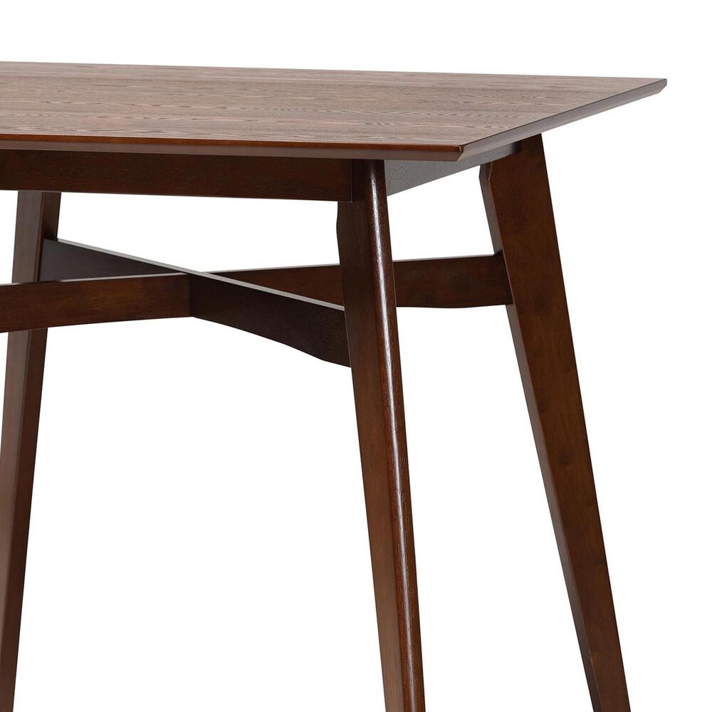 Baxton Studio Leena Counter Height Pub Table in Walnut Brown, , large