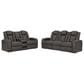 Ashley Fyne-Dyme 2-Piece Power Reclining Living Room Set in Shadow, , large