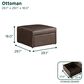 Lifestyle Solutions Hailey Storage Ottoman in Brown, , large