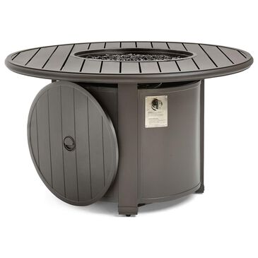 Winston Fire Table w/ Rocks in Weathered Teak, , large