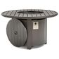 Winston Fire Table w/ Rocks in Weathered Teak, , large