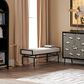 Slatehouse Zara Metal and Upholstered Bench in Black, , large