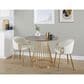 LumiSource Canary Contemporary Dining Table in Gold Metal and Walnut Wood by LumiSource, , large