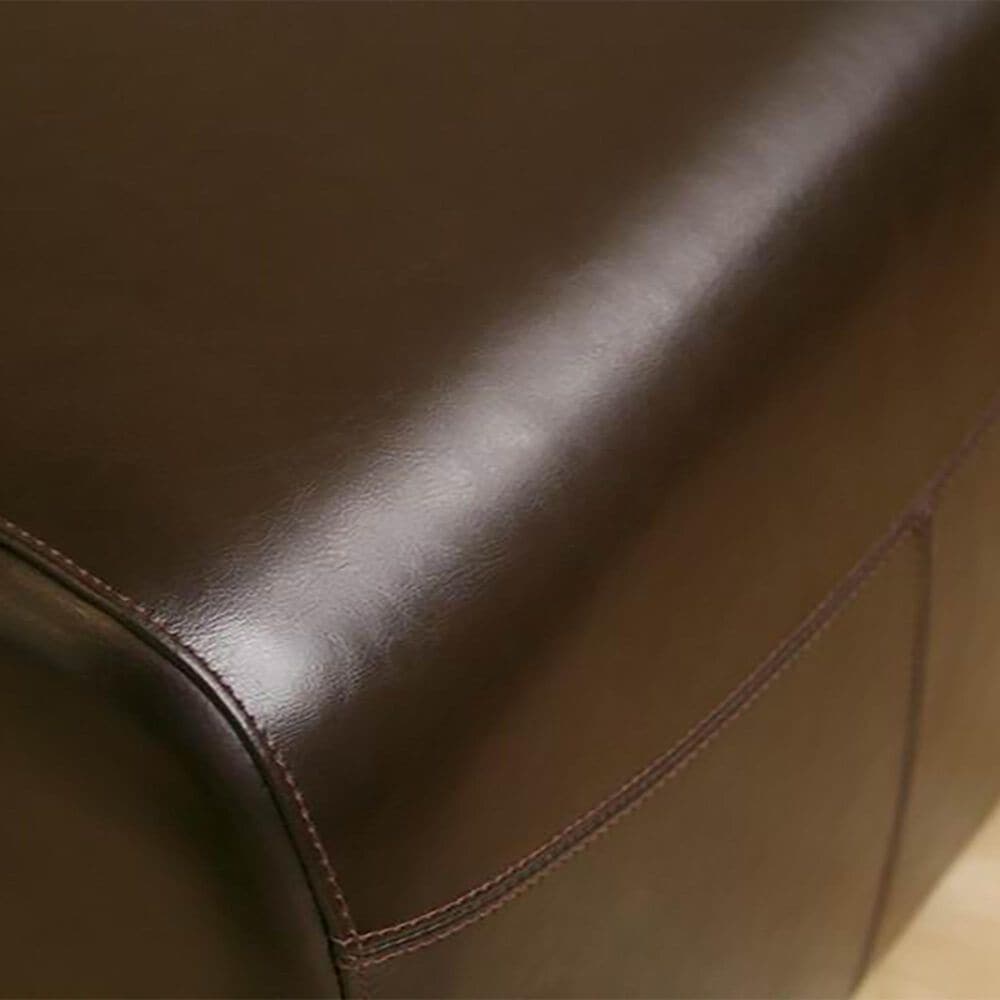 Baxton Studio Mendozza Ottoman in Dark Brown, , large