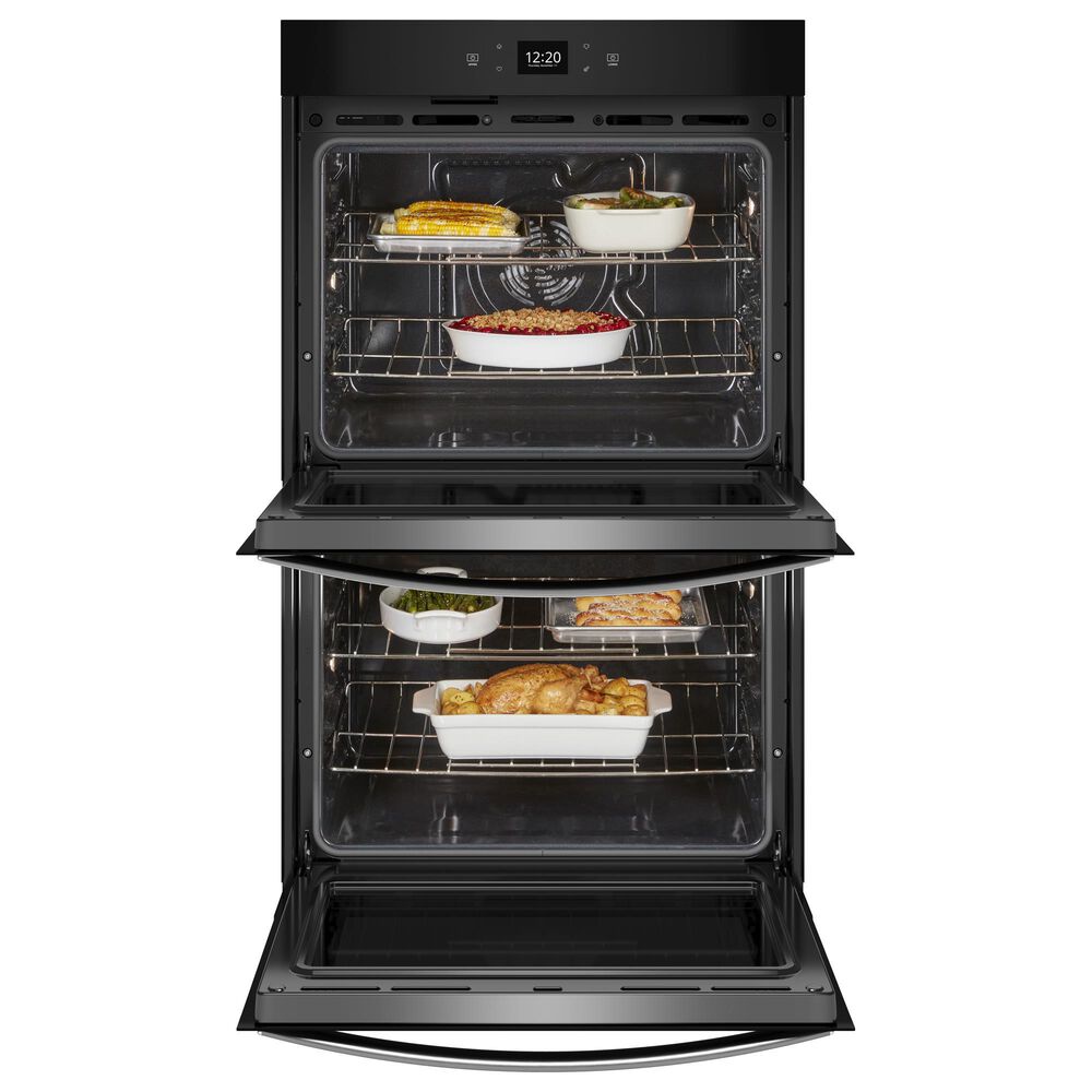 Whirlpool 30&quot; Smart Built-In Electric Convection Double Wall Oven with Air Fry in Black, , large