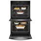 Whirlpool 30" Smart Built-In Electric Convection Double Wall Oven with Air Fry in Black, , large