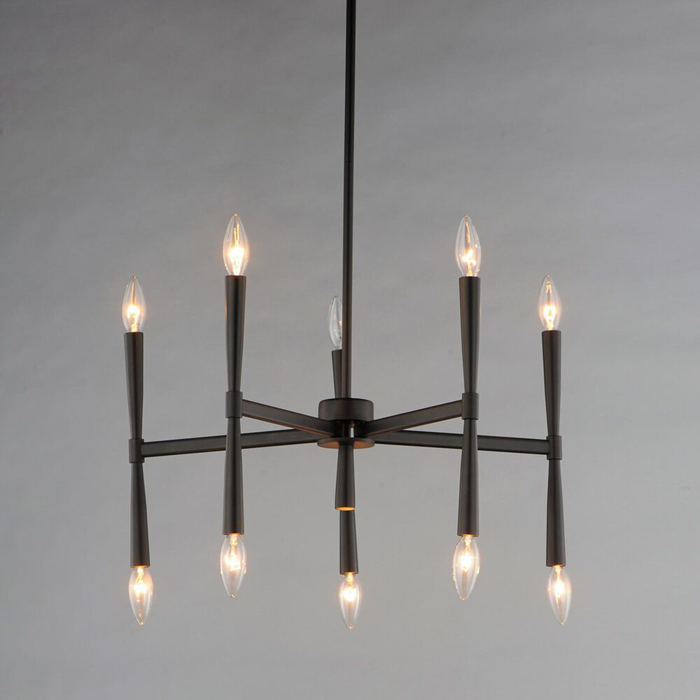 Maxim Lighting Rome 10-Light Chandelier in Matte Black, , large