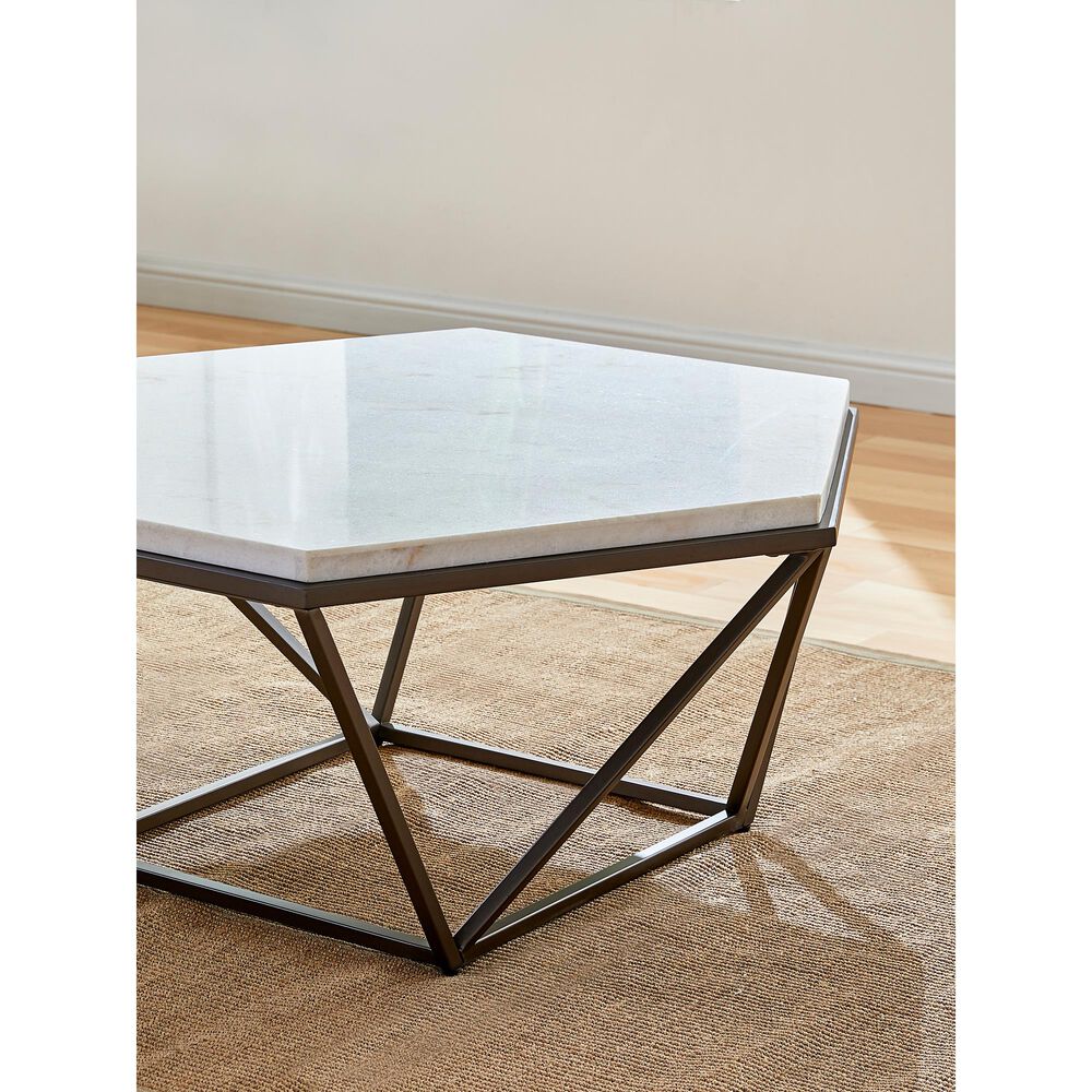 Steve Silver Cara Coffee Table in White, , large