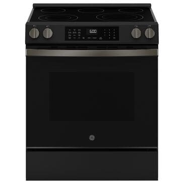 GE Appliances 30" Slide-In Electric Convection Range with No Preheat Air Fry in Fingerprint Resistant Black Slate, , large