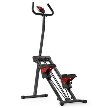 Sunny Health & Fitness Smart Foldable Stair Climber with Resistance Bands in Grey and Black, , large