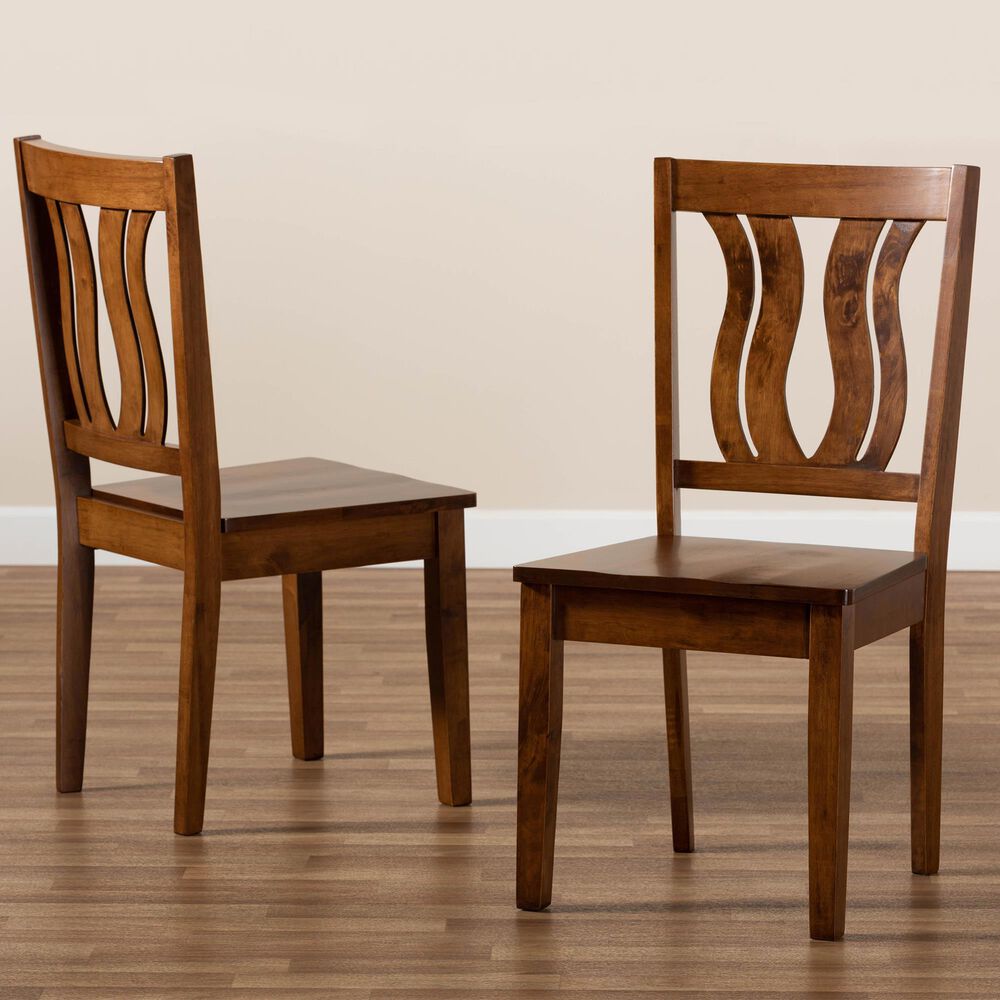 Baxton Studio Fenton Dining Chair in Walnut Brown (Set of 2), , large