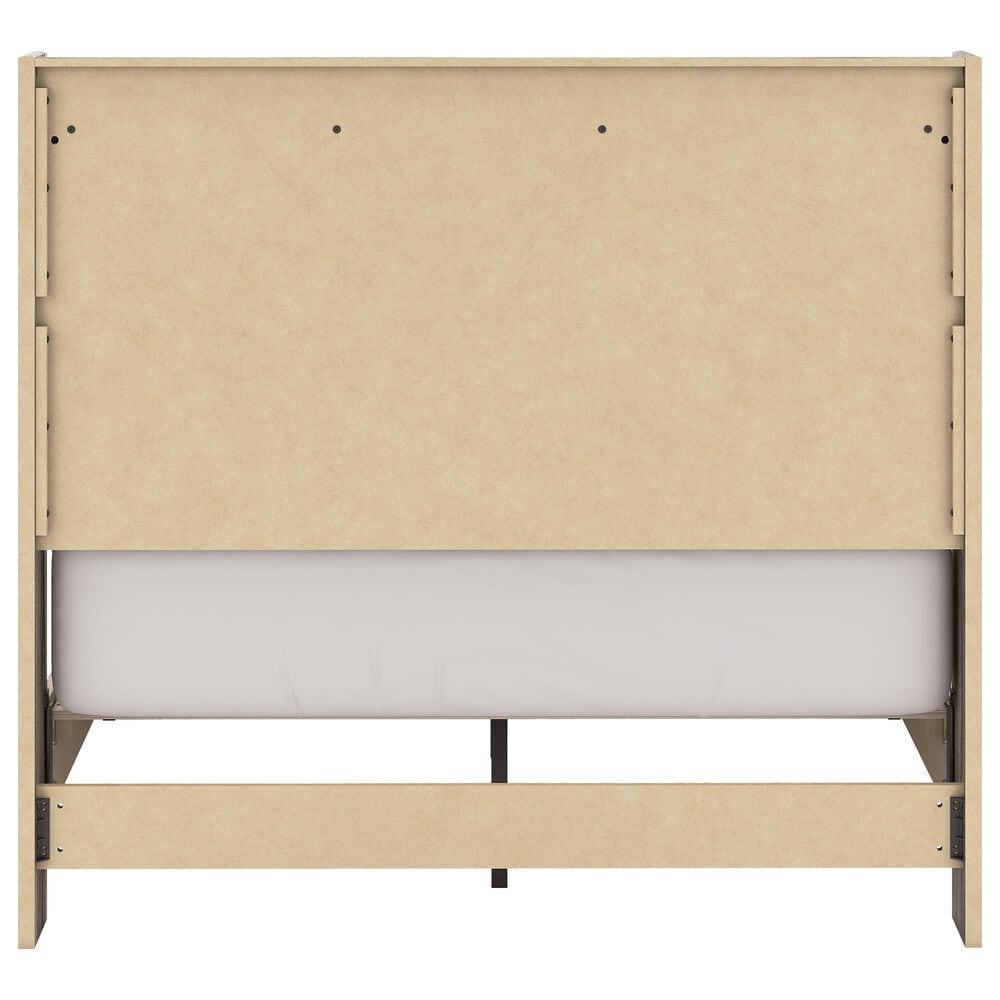 Ashley Elbrim Full Bed with Footboard Storage in Weathered Brown, , large