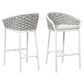 Hearth and Haven Rowan Patio Low-back Barrel Stool in White (Set of 2), , large