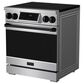 Thor Kitchen Gordon Ramsay 4.8 Cu. Ft. Professional Induction Range with Black Color Kit Assembly in Stainless Steel, , large