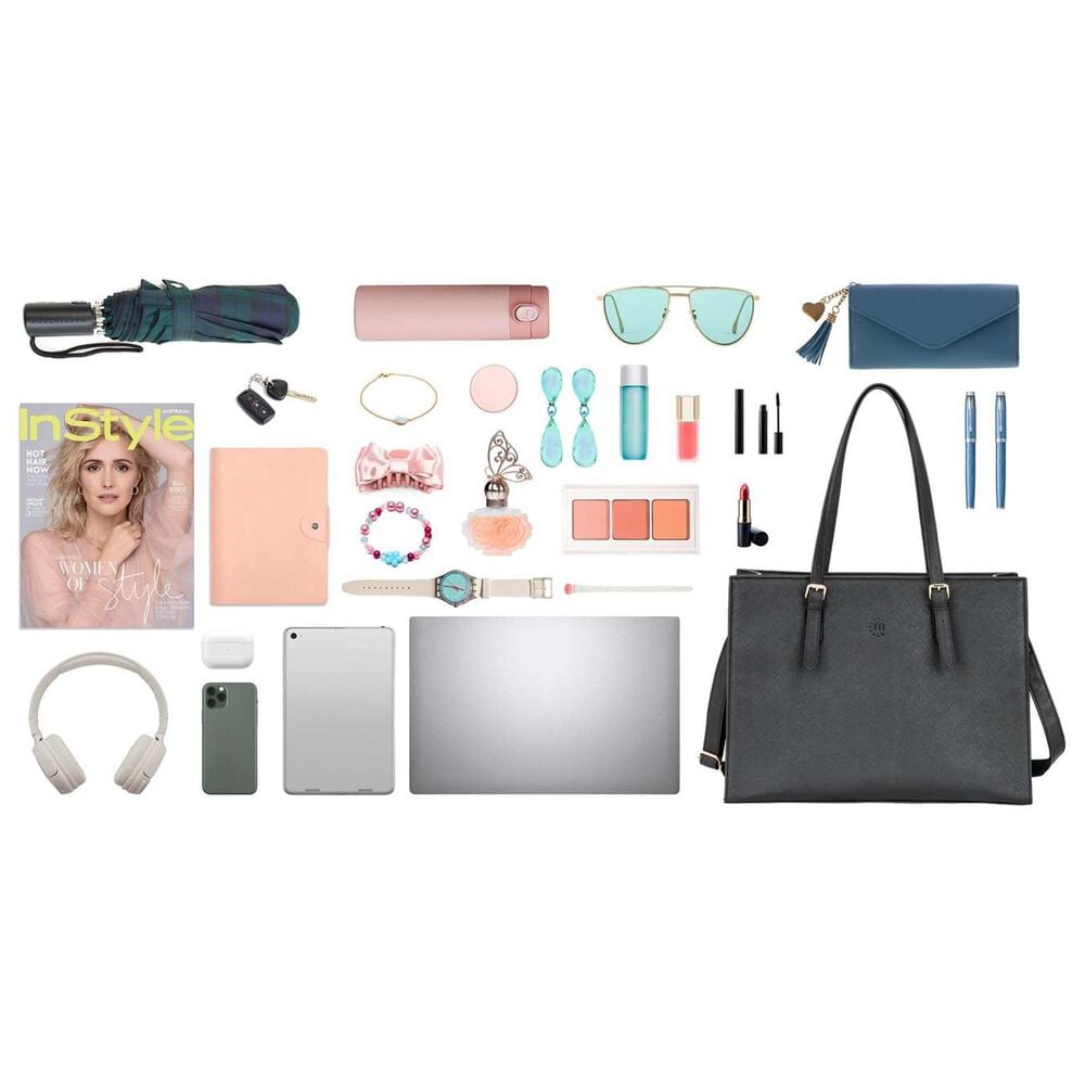Manhattan 15.6&quot; Venice Laptop Tote Bag for Women in Black, , large
