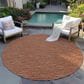 Dalyn Rug Company Laidley 6" Round Paprika Indoor/Outdoor Area Rug, , large