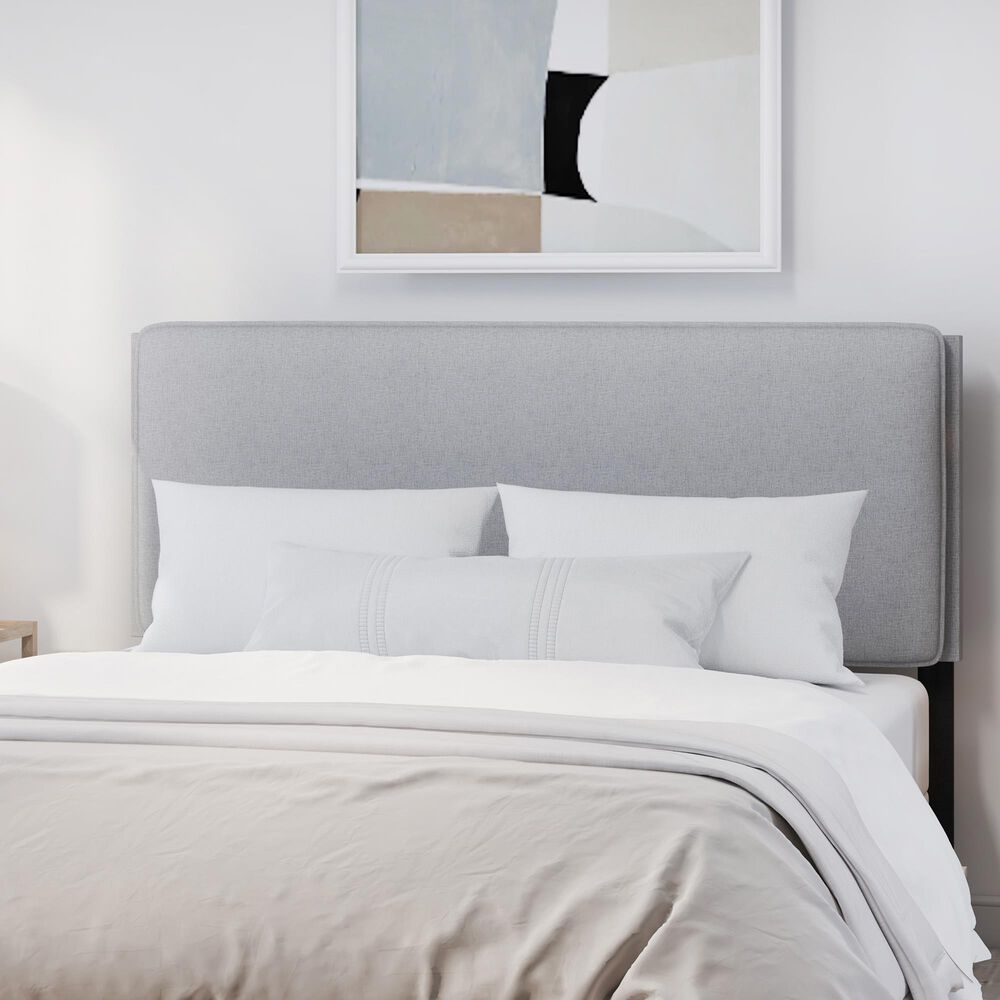 The Monday Company Emslie Upholstered Full Queen Headboard in Gray, , large