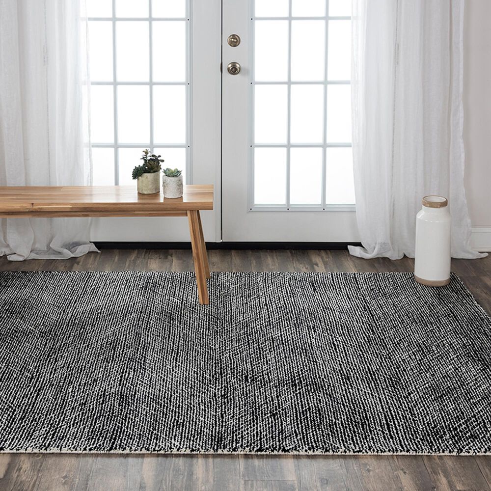 RIZZY Etchings 7&#39;6&quot; x 9&#39;6&quot; Black Area Rug, , large