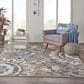Nourison Aloha Floral 9"6" x 13" Grey and Multicolor Indoor/Outdoor Area Rug, , large