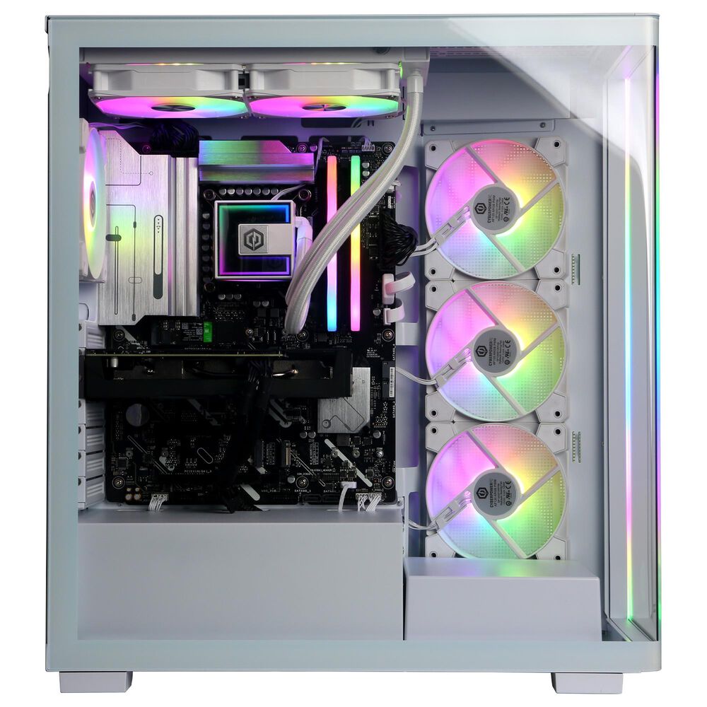 CyberPowerPC Gamer Supreme Gaming Desktop | Intel Core Ultra 9 285 - 32GB RAM - NVIDIA GeForce RTX 5060 Ti Graphics - 2TB SSD in White, , large