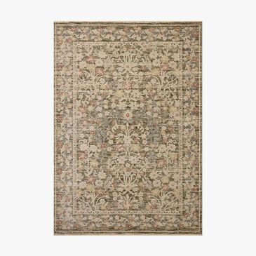 Loloi Clarisse Olive and Multicolor 7"10" Round Area Rug, , large