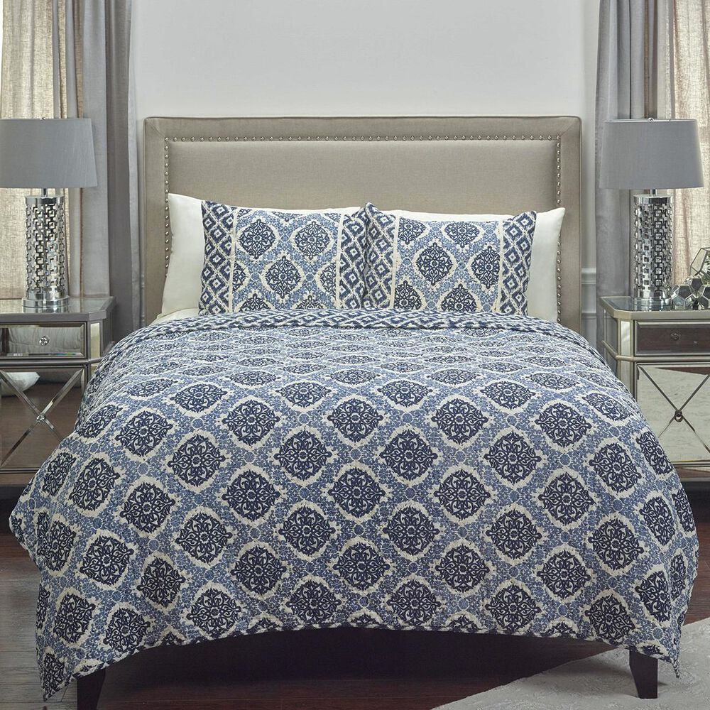 Rizzy Home Gemma 90" x 92" Quilt in Blue, , large