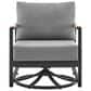 Hearth and Haven Crown Outdoor Patio Swivel Glider Lounge Chair in Gray, , large