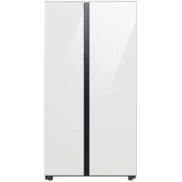 Samsung Bespoke Counter Depth Side-by-Side Refrigerator (23 cu. ft.) with Beverage Center in White Glass, , large