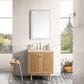 James Martin Vanities Laurent 30" Single Bathroom Vanity in Light Natural Oak with 3 cm Eternal Marfil Quartz Top and Rectangular Sink, , large