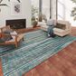 Dalyn Rug Company Amador 10" x 14" Teal Indoor/Outdoor Area Rug, , large