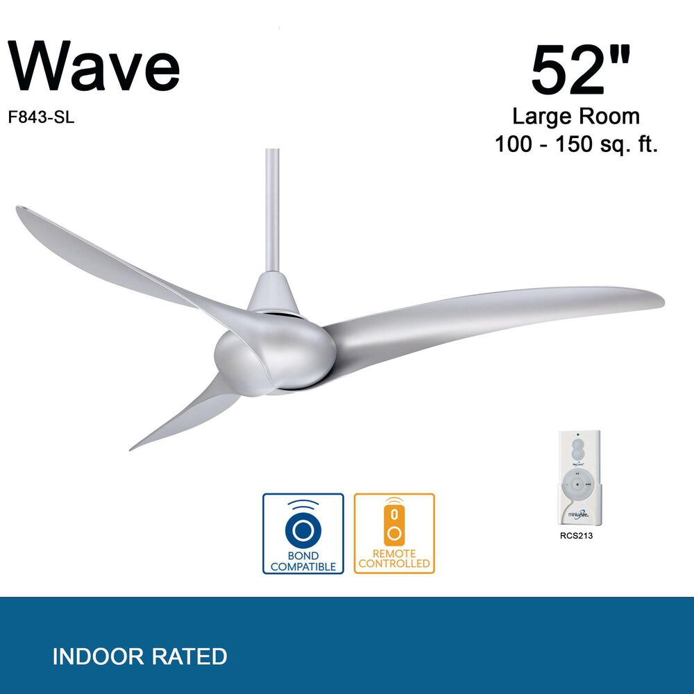 Minka-Aire Wave 52" Ceiling Fan in Silver, , large