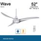Minka-Aire Wave 52" Ceiling Fan in Silver, , large