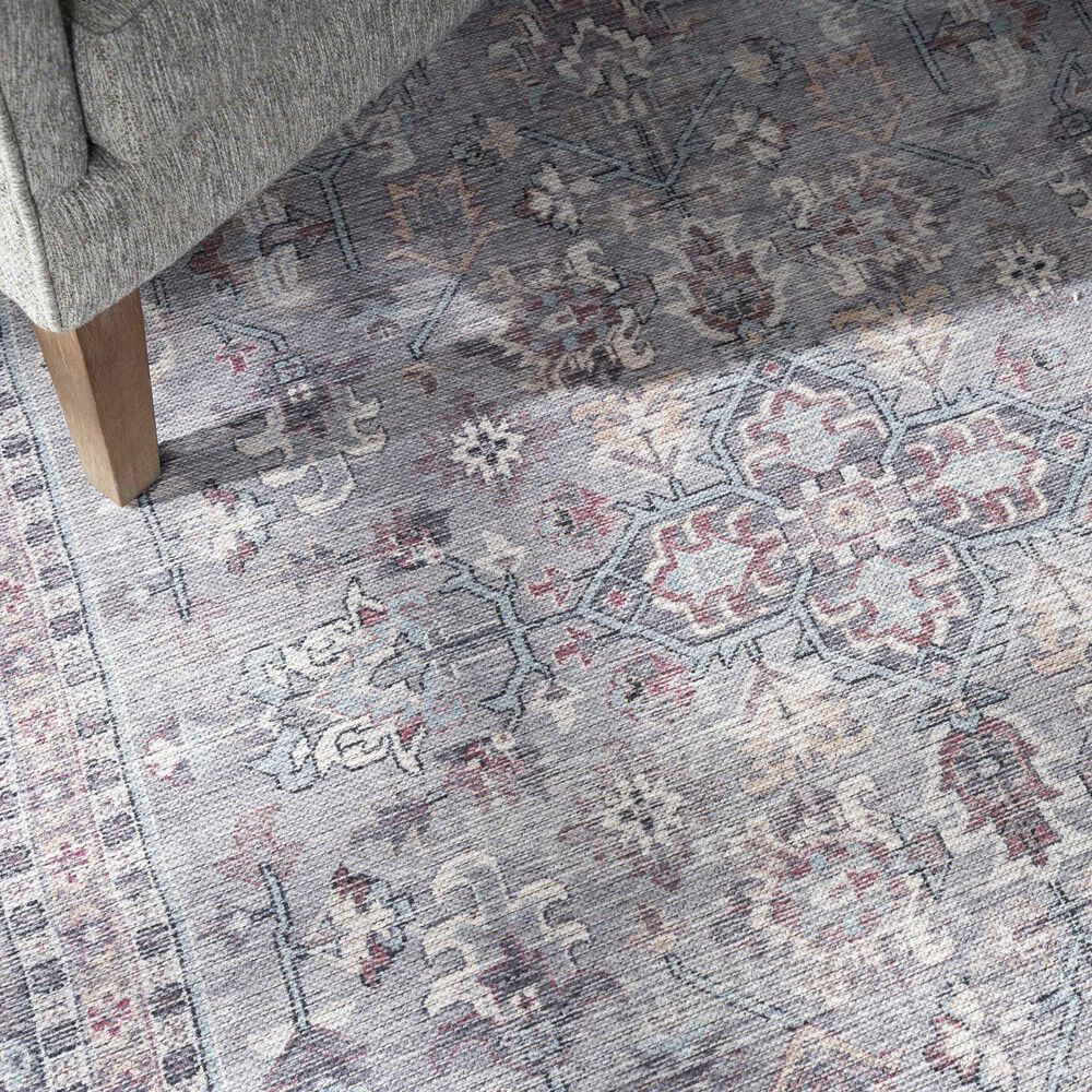 57 Grand by Nicole Curtis Series 1 Soft Grey and Ivory 4&#39; x 6&#39; Area Rug, , large