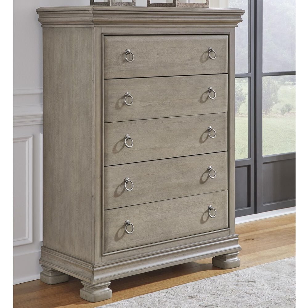 Millenium Lexorne 5-Drawer Chest in Light Gray, , large