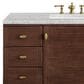James Martin Vanities Amberly 48" Single Bathroom Vanity in Walnut with 3 cm Eternal Jasmine Pearl Quartz Top and Rectangular Sink, , large