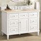 James Martin Vanities Lorelai 48" Single Vanity in Bright White with 3 cm Eternal Marfil Quartz Top, , large