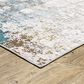 Oriental Weavers Malibu 3"6" x 5"6" Ivory and Blue Area Rug, , large