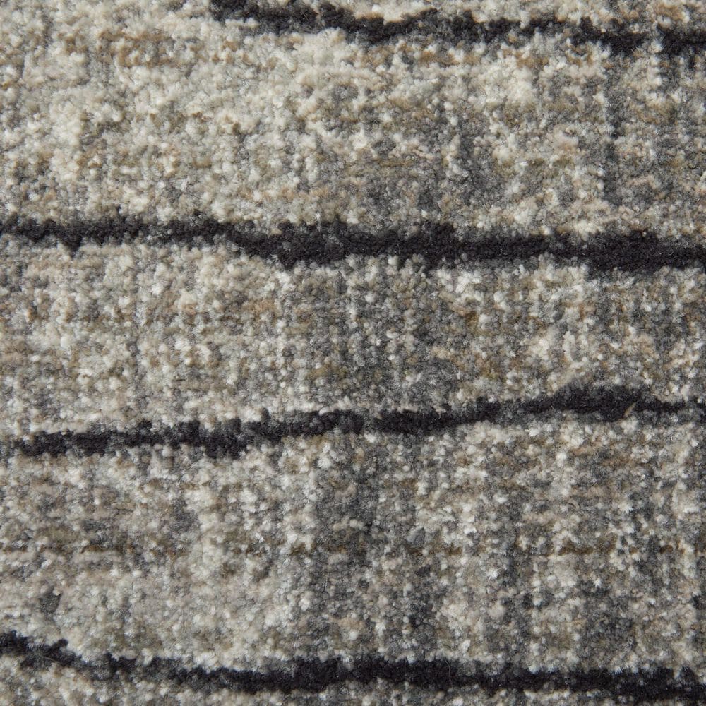 Feizy Kano 39LIF 6&#39;7&quot; x 9&#39;6&quot; Ivory and Charcoal Area Rug, , large