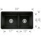 Blanco Precis Reversible 1-3/4 Double Sink with Low Divide in Coal Black, , large