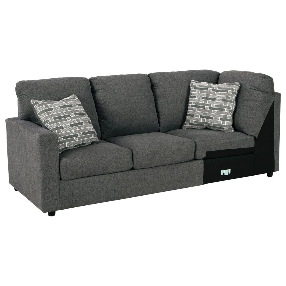 Ashley Edenfield 3-Piece Right Facing Sectional with Chaise in Charcoal, , large