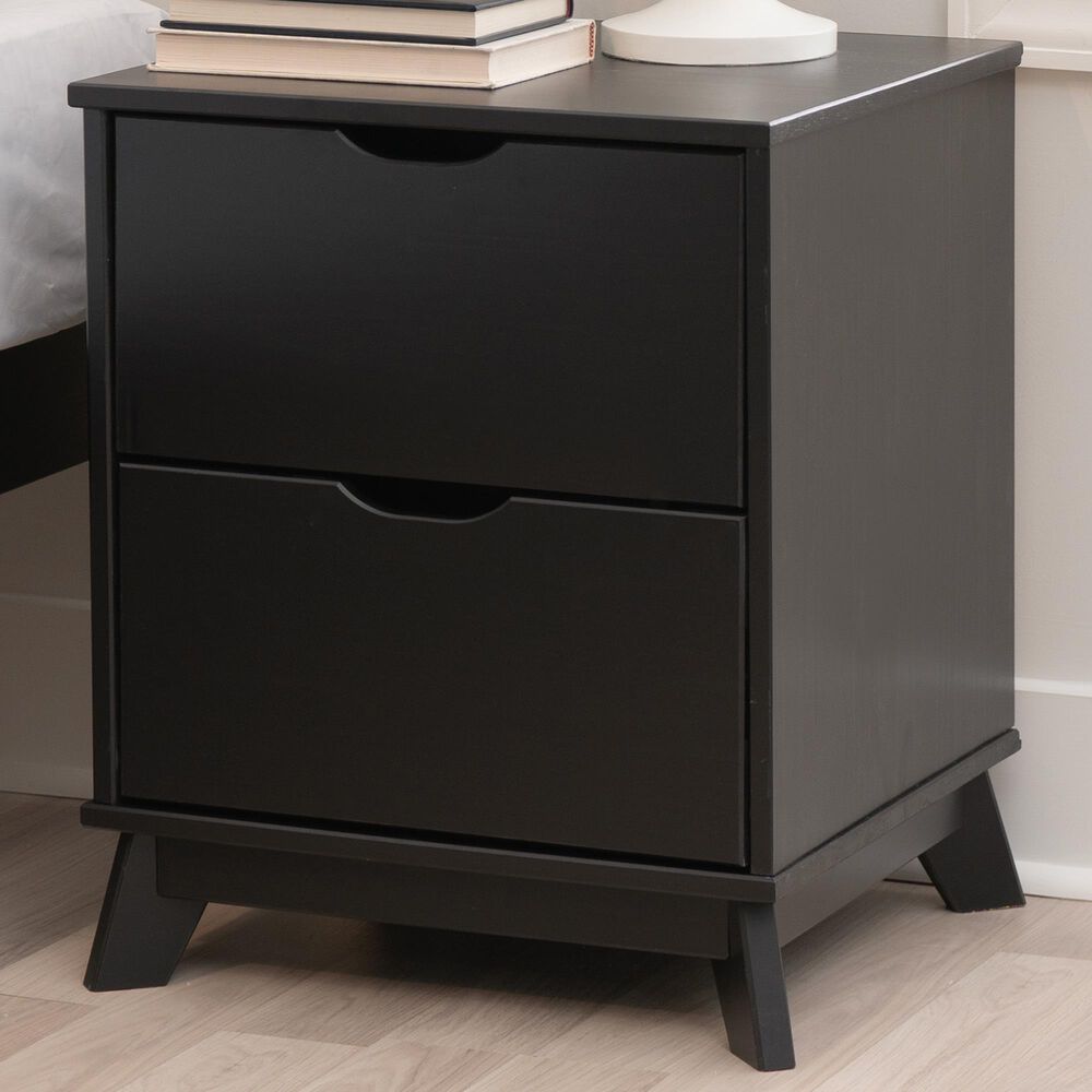 Linon Home Decor Polly 2-Drawer Nightstand in Black, , large