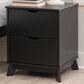 Linon Home Decor Polly 2-Drawer Nightstand in Black, , large
