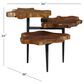 Uma Enterprises Rustic Accent Table in Brown and Black, , large