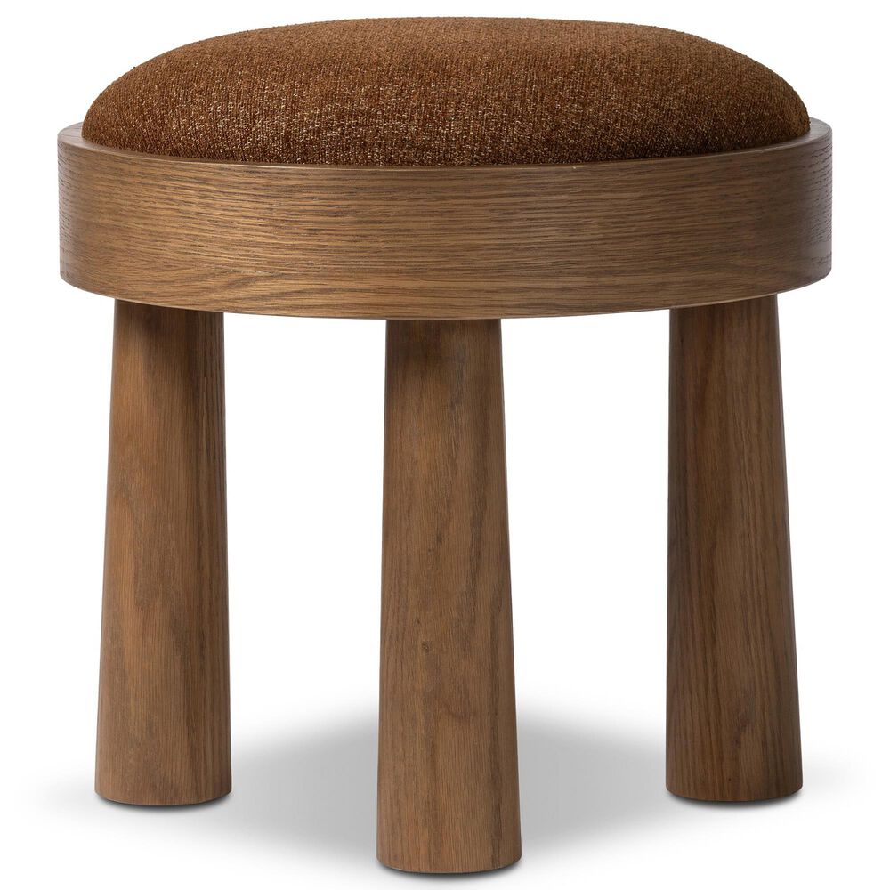 Four Hands Louise Accent Stool in Crypton Wayfarer Sienna, , large