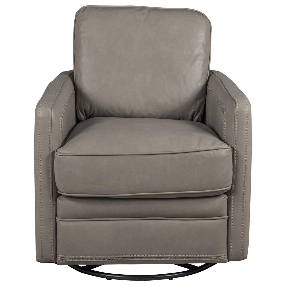 Italiano Furniture Turner Leather Swivel Glider in Stone, , large