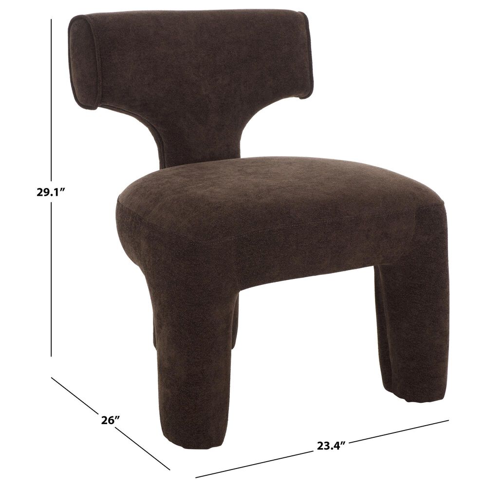 Safavieh Zalens Accent Chair in Warm Brown, , large
