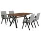 Blue River Laredo and Varde 5-Piece Dining Set in Black and Walnut, , large