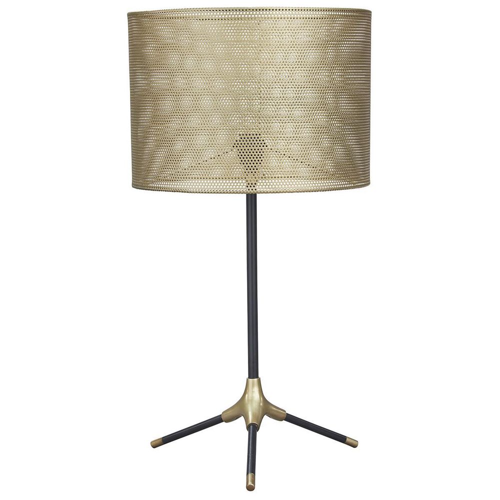 Signature Design by Ashley Mance Table Lamp in Gray and Brass, , large