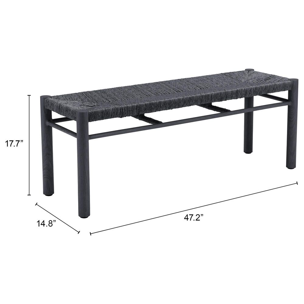 Zuo Modern Iska Bench in Black, , large