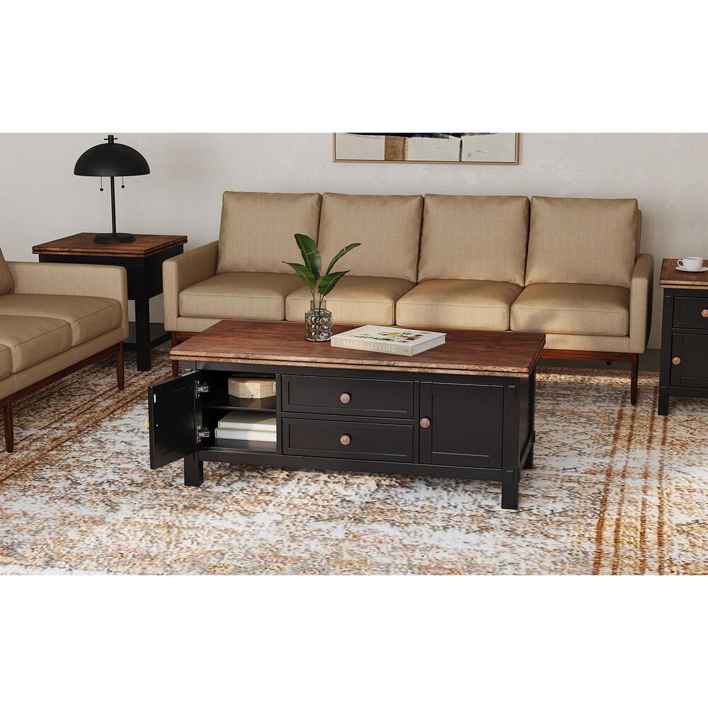 A-America Stormy Ridge Cocktail Table in Chickory and Slate Black, , large